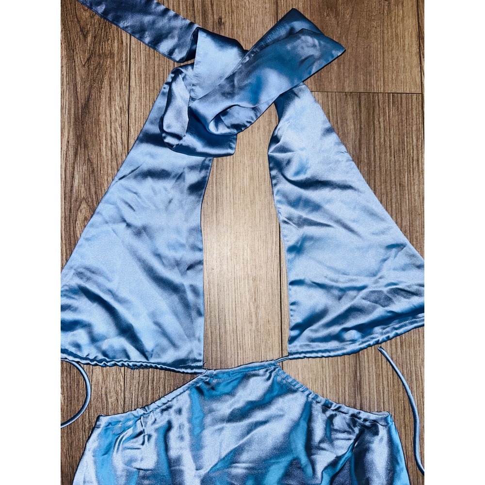 WB6 White Fox Boutique Cross My Heart Mini Dress Halter Neck Party Cocktail S - Picture 4 of 5